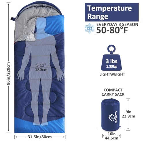 Camping Sleeping Bag (Navy Blue)