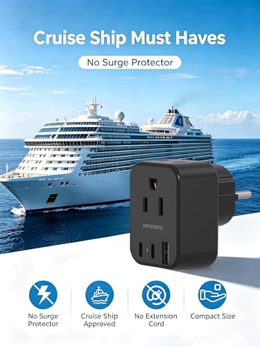 Type E F Europe Travel Plug Adapter (Type E/F - Germany France(Black))