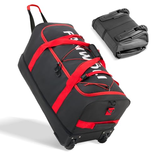 120L Rolling Duffle Bag with Wheels (Red)