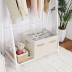 Shoe Organizer for Closet (Beige / Large(20.87''L x 16.54''W x 13.5''H))