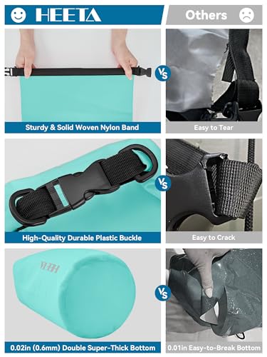 Waterproof Dry Bag Backpack with Emergency Whistle (40L / Mint Green)
