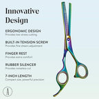 Professional Hair Cutting And Thinning Scissors (Multicolored / DaggerPrecision Series)