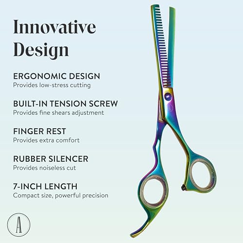 Professional Hair Cutting And Thinning Scissors (Multicolored / DaggerPrecision Series)
