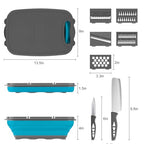 Collapsible Camping Cutting Board (Blue Gray)
