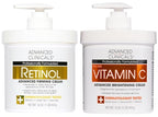 Retinol Body Lotion + Brightening Vitamin C Lotion 2pc Skincare Set For Women & Men (Retinol + Vitamin C Cream Bundle / 2 Piece Set)