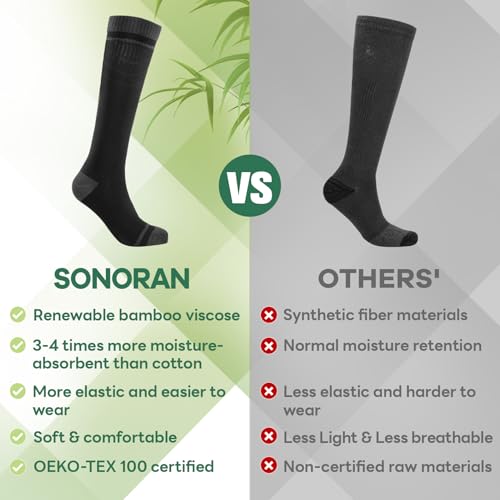 Bamboo Viscose Compression Socks for Women & Men (Large-X-Large / 3 Pairs-(black/Gray/White))