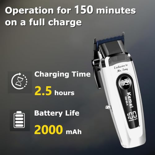 90 4 Professional Hair Clippers for Men 11500 RPM Barber Clippers (White)