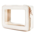Clear Makeup Bag Organizer (Off-White / Large Glam)