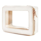 Clear Makeup Bag Organizer (Off-White / Large Glam)