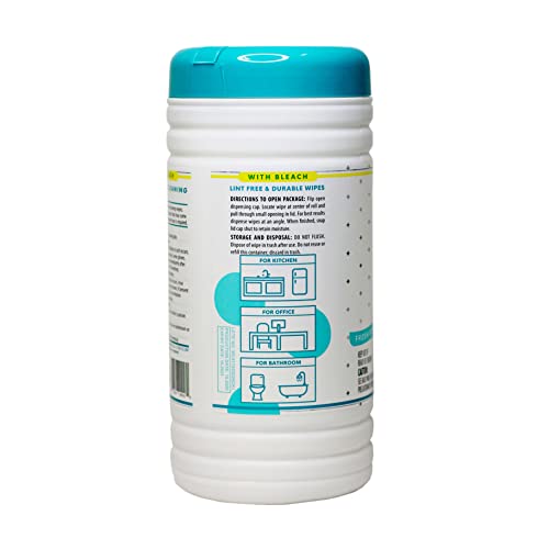 1 Pack Surface Cleaning Wipes with Bleach (75 Count (Pack of 1))