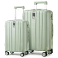 Luggage Sets 2 piece Carry On Luggage with Wheels PC Hard Shell Suitcases Lightweight Checked Travel Luggage Large Travel Suitcase Woman Men 20 (2 Pc Set (20/29) / Bamboo Green)