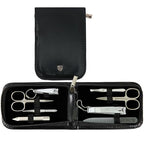 manicure pedicure set kit (BLACK - SYNTHETIC LEATHER)