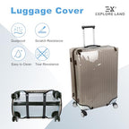 Clear PVC Suitcase Cover Protector (S / Clear Gray)