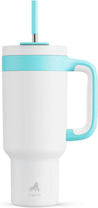 POWCAN 40 oz Tumbler with Handle, 2-in-1 Straw and Sip Lid, Dishwasher Safe by POWCAN