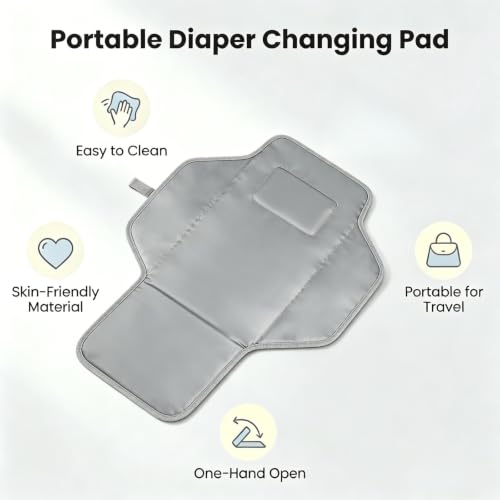 Portable Changing Pad (Gray-Elephant)