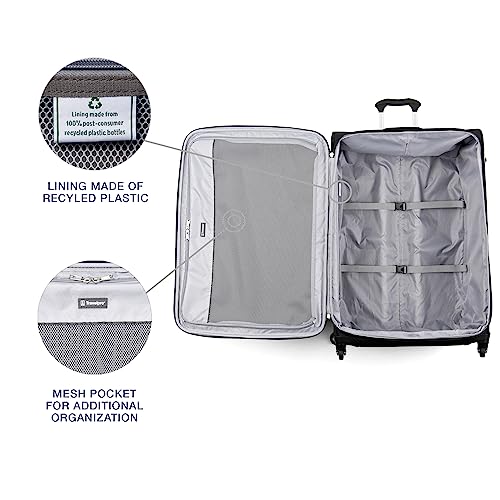Maxlite 5 Softside Checked Luggage Spinner (Checked-Large 29-Inch / Black)