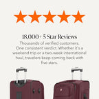 Sion Softside Expandable Spinner Luggage Durable Lightweight Travel Suitcase (2-Piece Set (Carry-On/Large) / Merlot)