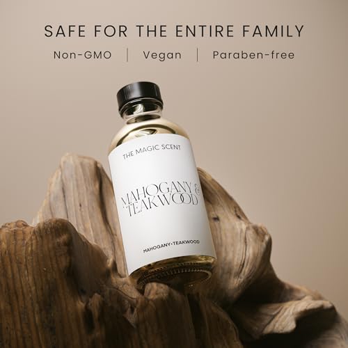 Mahogany & Teakwood Diffuser Oil Scents for Home (4 Fl Oz (Pack of 1))