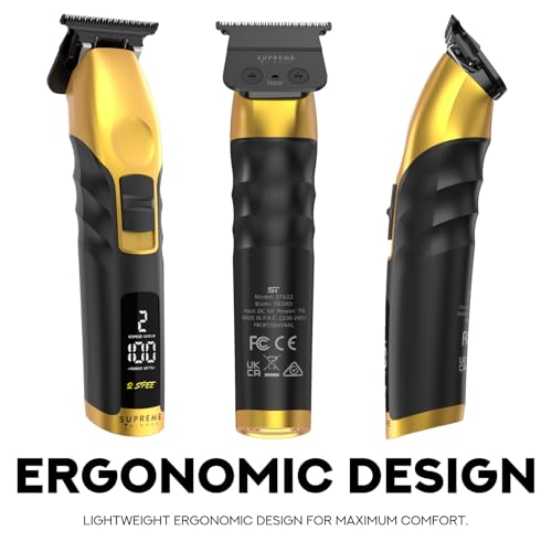 2Spee ST622 Cordless Beard & Hair Trimmer for Men (Gold)