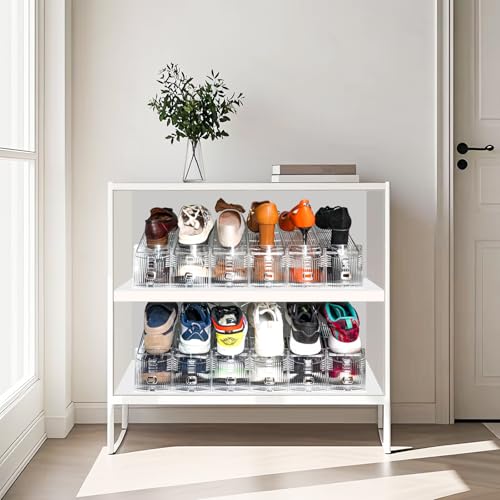 12 Pack Adjustable 50% Space (12PCS / Transparent)