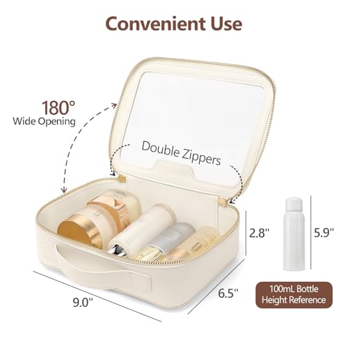 Clear Makeup Bag (Cream / Large)
