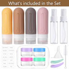 16pack Travel Bottles for Toiletries (16PCS/Apricot)
