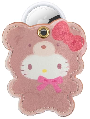 x Sanrio Keychain Case Compatible with Apple AirTag (Latte Bears - Hello Kitty)