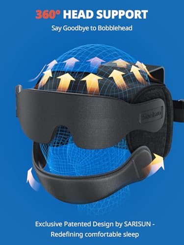 Travel Pillow with Chin Strap for Different Seats (Mottled Blue)