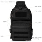 15L Tactical Sling Bag for Men (Black)