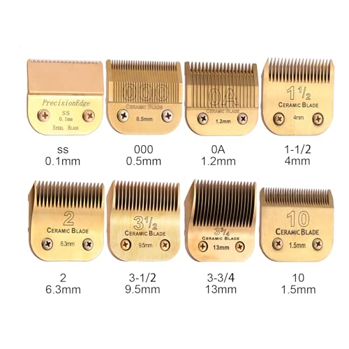 Replacement Blades Compatible with AGC BDC BGC Classic 76 A5 5Pcs Golden (10+3F+4F+5F+7F)