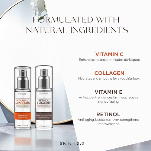 Retinol & Vitamin E + Collagen & Vitamin C Serum For Face