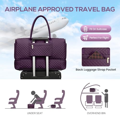 Travel Weekender Duffle Bags for Women (6-Dark Purple / X-Large)