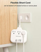 European Travel Plug Adapter 3 inch (Type E/F-Germany France)