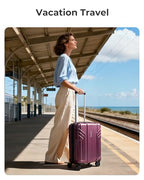 Expandable Carry On Luggage 22x14x9 Airline Approved (Expandable Carry On 20 Inch / Purplish Red)