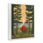 Born to Roam Phrase Rustic Forest Camping Tent'