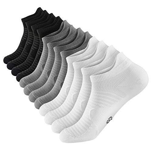 Ankle Compression Socks for Men Women 6 Pairs (Large-X-Large / Black/White/Gray (2 Pairs Per Each Color))