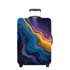 Luggage Cover Washable Suitcase Protector Anti (Purple marble / S(fits 20-22inch suitcase))