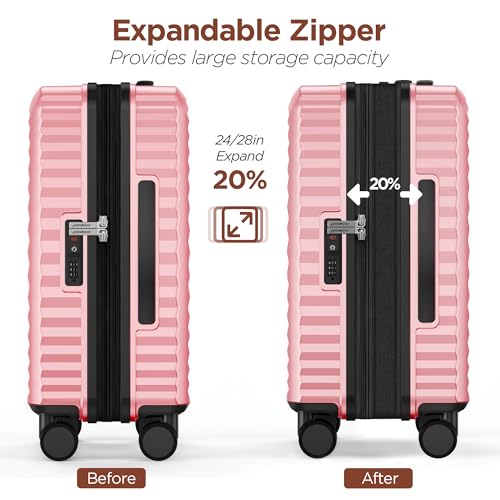 Expandable Luggage (Pink / DB/TB/28in)