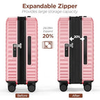 Expandable Luggage (Pink / DB/TB/28in)