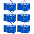 6 Pack Oversized Moving Bags with Reinforced Handles (Royal Blue / 6-Pack)