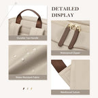 Travel Backpack for Women Personal Carry On Bag Business Weekender Hiking Multilayer Laptop Bag (Upgrade-apricot / 16 Inch)