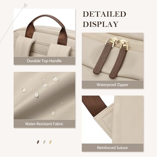 Travel Backpack for Women Personal Carry On Bag Business Weekender Hiking Multilayer Laptop Bag (Upgrade-apricot / 16 Inch)