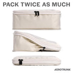 Compression Packing Cubes for Travel (4-Pack / Beige)