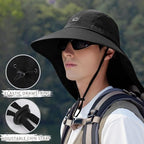 Outdoor Sun Hat for Men Women (1pack-black/Arm Sleeves)
