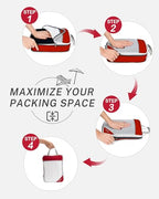 Compression Packing Cubes for Travel (Set of 6 / 6-Red)