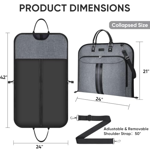 Garment Bags for Travel (Gray / 42")