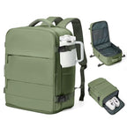 Travel Backpack Carry On for Women Man Gym Backpack with Laptop Compartment Mochila de Viaje Teacher Personal Item Backpacks Rucksack Airplane Accessories Must Haves (Gray Green / 20 liters)