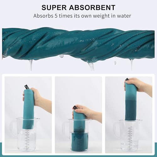 Microfiber Towel Quick Dry Camping & Travel & Gym Towel. Compact (Peacock Blue / 72.00" x 40.00")