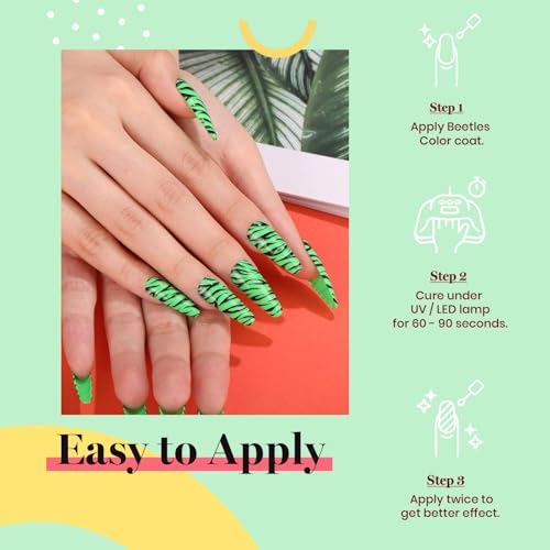 Beetles Neon Green Gel Nail Polish (H - Creme Green | Lime Green)