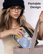 Clear Toiletry Bag for Travel (Pink / Pack of 2)